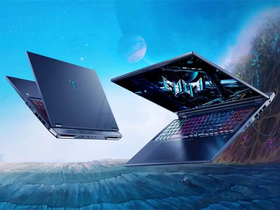 Acer Predator Helios Neo 18 gaming laptop open on a desk