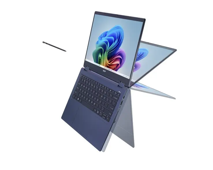 Acer Swift Spin 14 AI convertible laptop in tablet mode