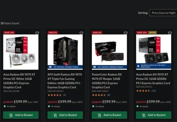 ASUS triple-fan Radeon RX 9070 XT graphics card model