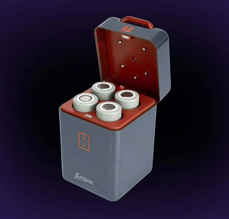 Ampax 10000mAh modular power bank with replaceable 21700 batteries