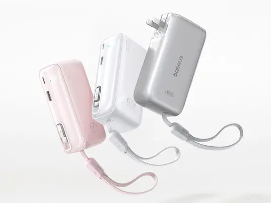 Baseus SuperCharge Pro 3-in-1 power bank with retractable USB-C cable