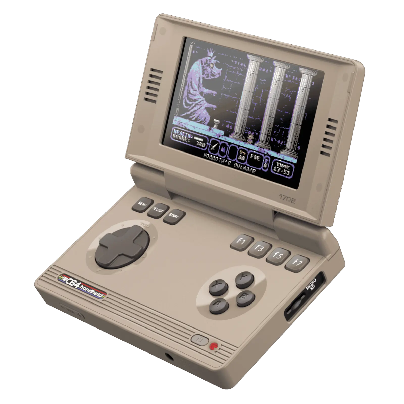 THEC64 Handheld in Retro Beige with tactile plastic keys