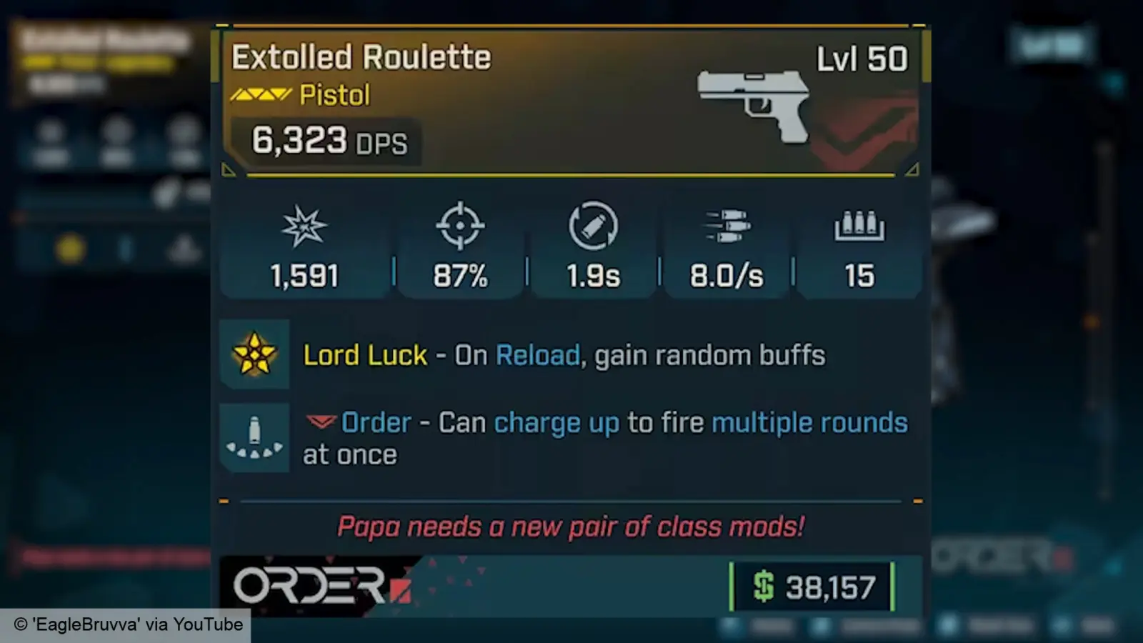 Sparky shield provides a massive 400% shock damage boost while Daedalus Angel capacity increases by 86%.