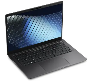 Close-up of Dell laptop ports and keyboard
