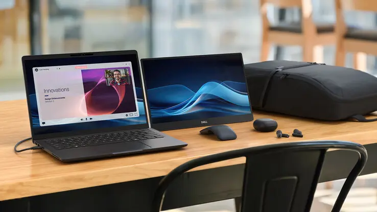 Dell Pro Precision 5 Series 14S laptop on a desk