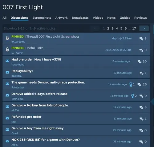 IO Interactive 007 First Light Denuvo DRM controversy player backlash