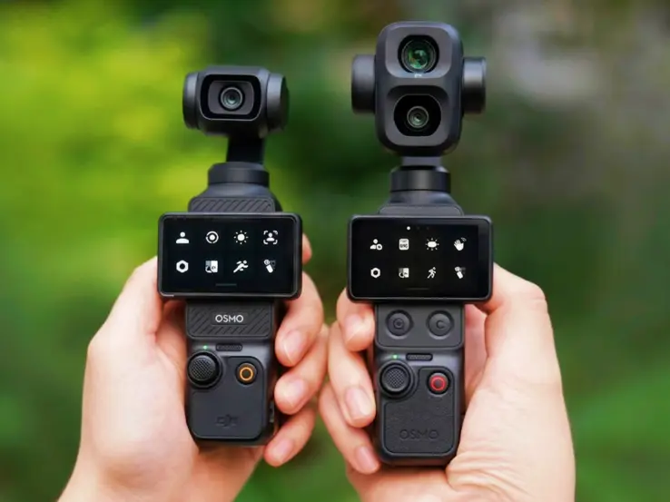 DJI Osmo Pocket 4P with dual cameras and variable aperture