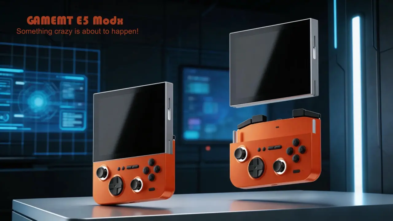 GAMEMT E5 ModX Modular Handheld Leaked Video Shows Bare Shell Testing
