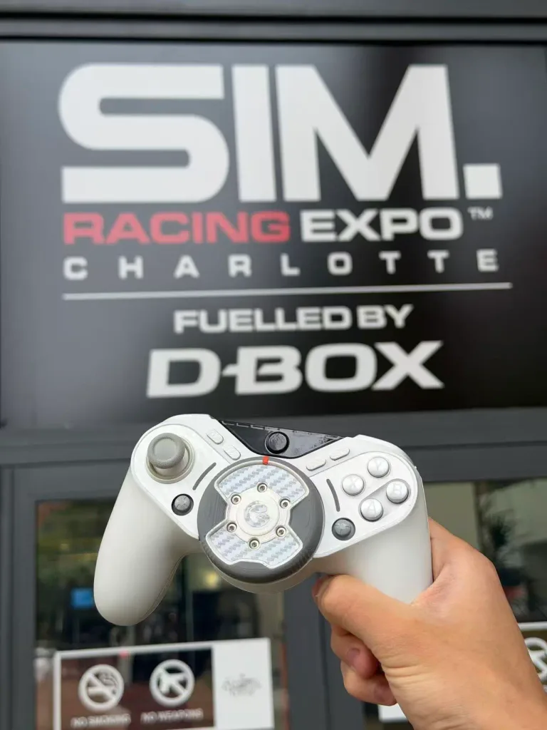 GameSir Swift Drive controller with integrated miniature Direct Drive steering wheel