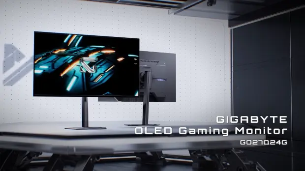 GIGABYTE GO27Q24G MLA+ WOLED gaming monitor displaying vibrant visuals