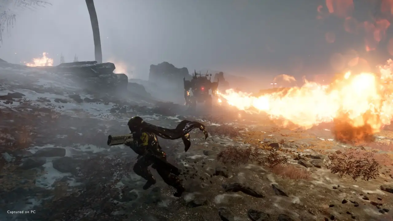 HELLDIVERS 2 game interface showing upscaling technology support options