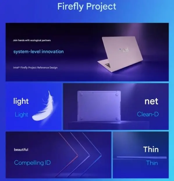 Intel Wildcat Lake Project Firefly reference laptop 11mm thin chassis