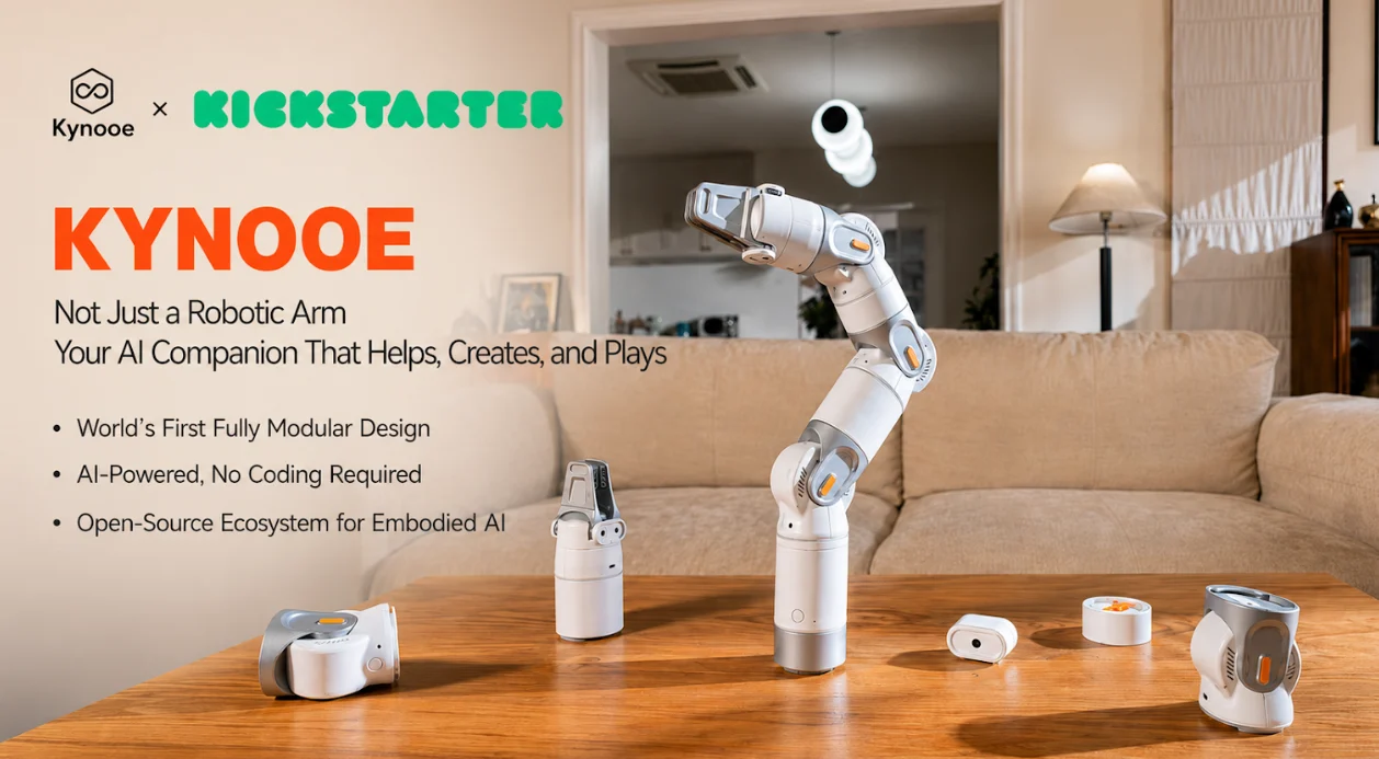 Kynooe Launches World's First Fully Modular AI-Powered Robotic Arm on Kickstarter