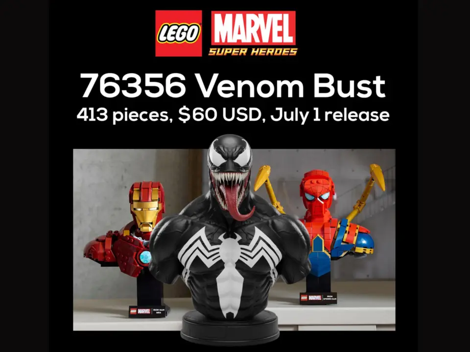 LEGO Venom Bust 76356 Leaks With Tom Hardy Minifigure Details