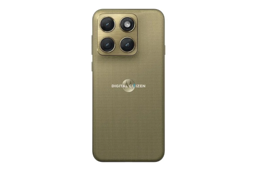 Motorola Moto Edge (2026) champagne gold with woven texture back