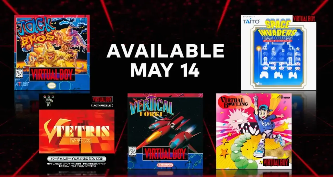 Nintendo Adds Five More Virtual Boy Games to Switch Online Library
