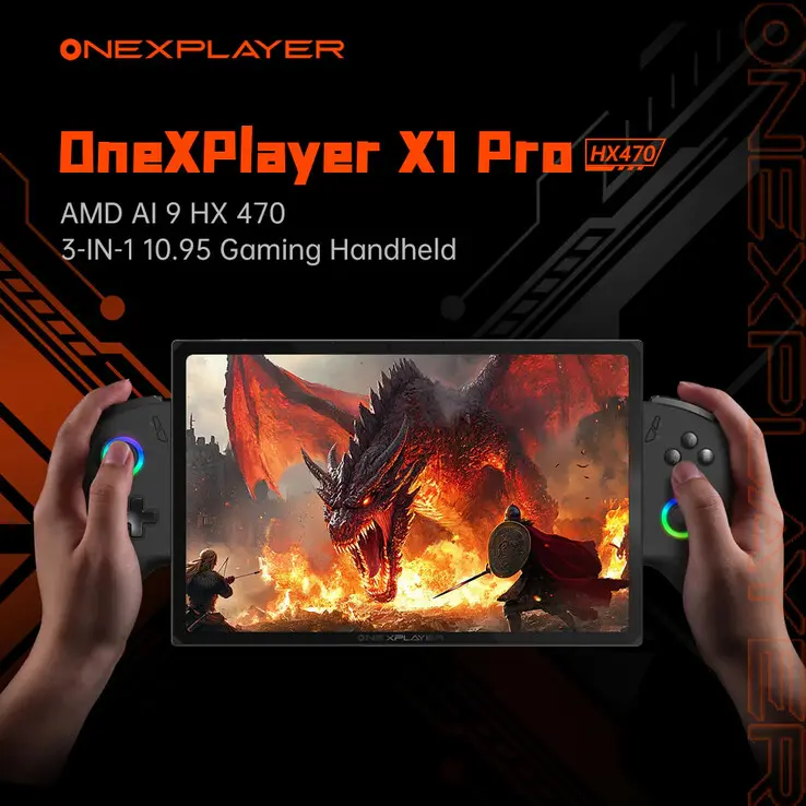 OneXPlayer X1 Pro device with 32 GB RAM and OCuLink connectivity