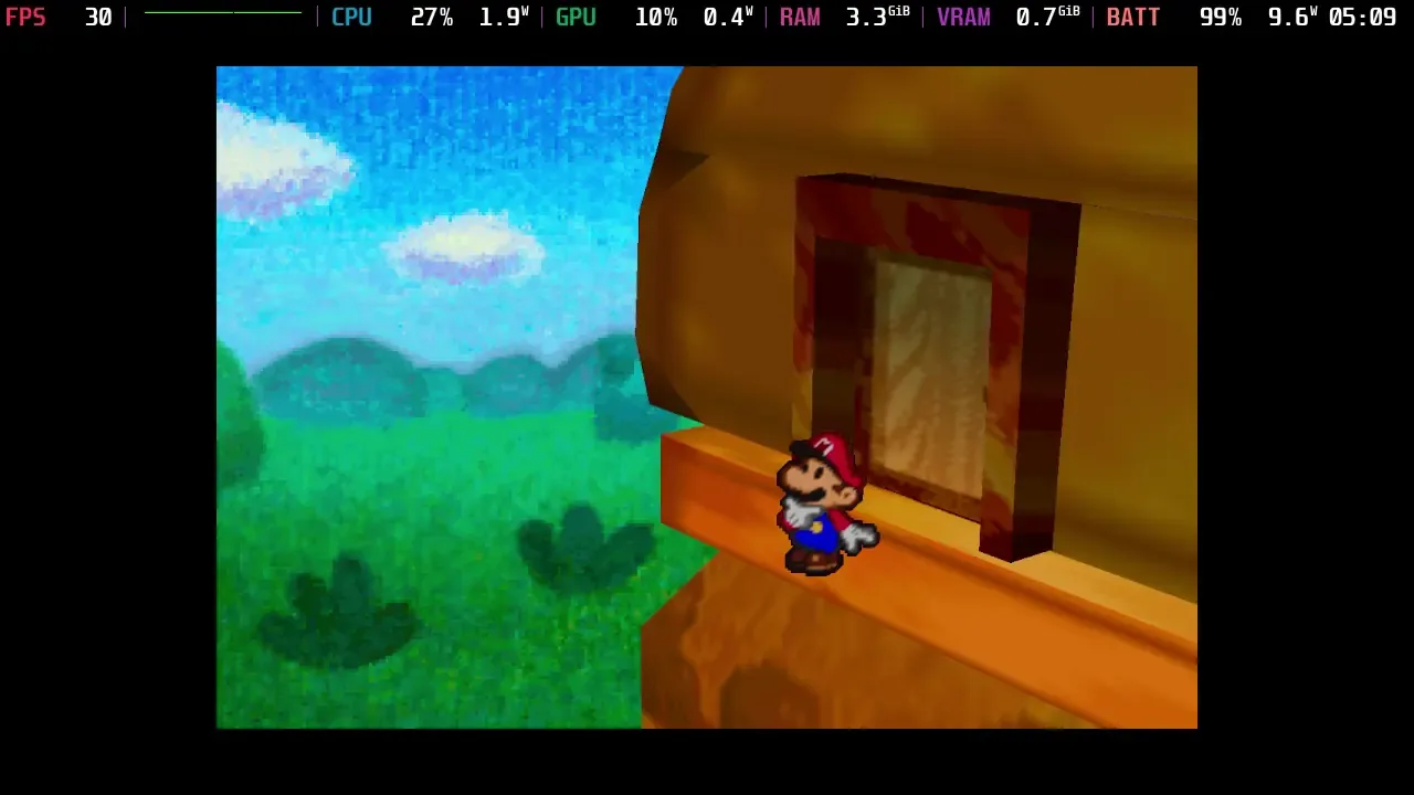 Paper Mario ReCut gameplay screenshot on Steam Deck