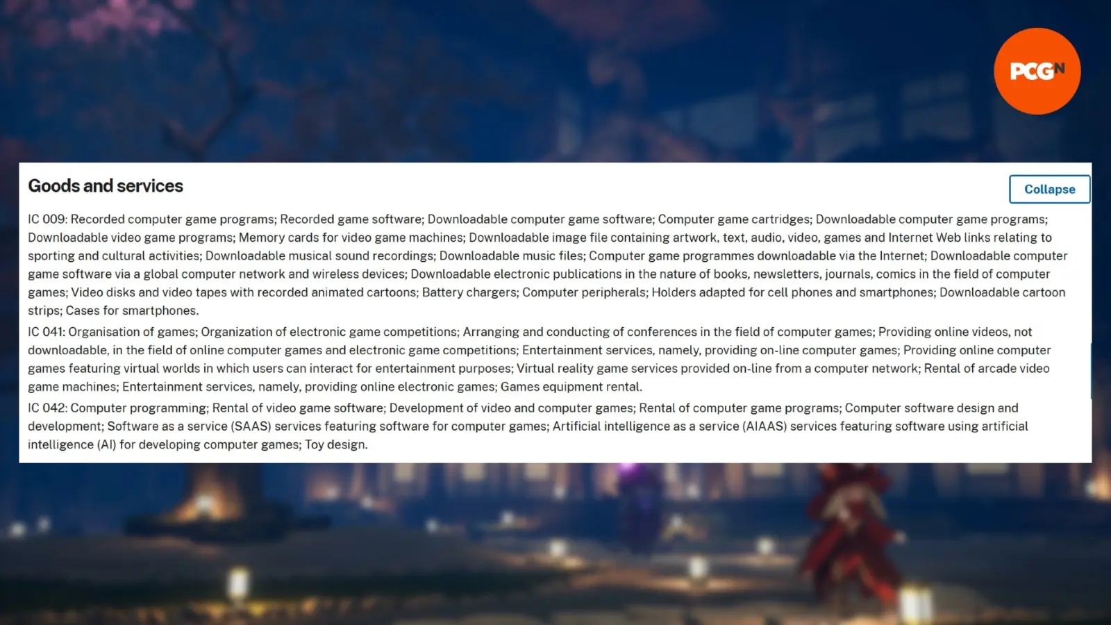Pocketpair Palworld Online trademark filing details