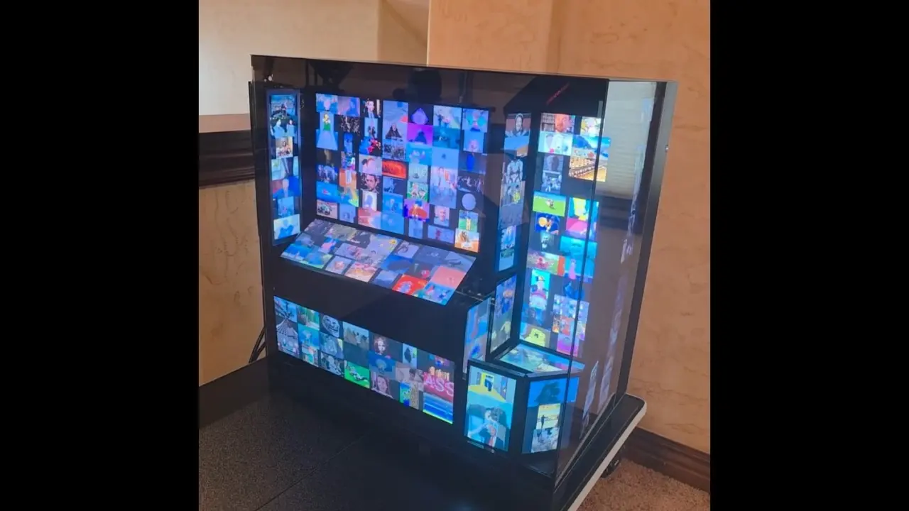 Redditor Builds GIF PC Displaying Over 15,000 GIFs Across Nine Screens