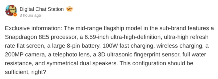 Xiaomi Redmi K100 with 200MP camera and 8000mAh battery