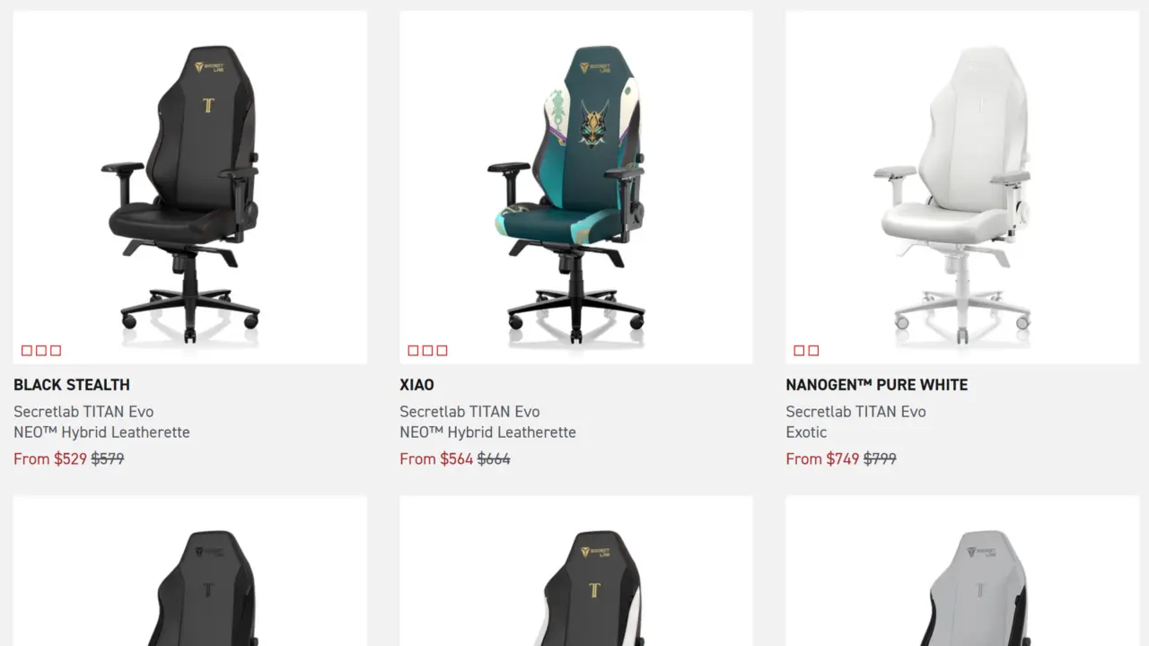 Secretlab Memorial Day Sale: Save Up to $129 on Titan Evo and Magnus Pro