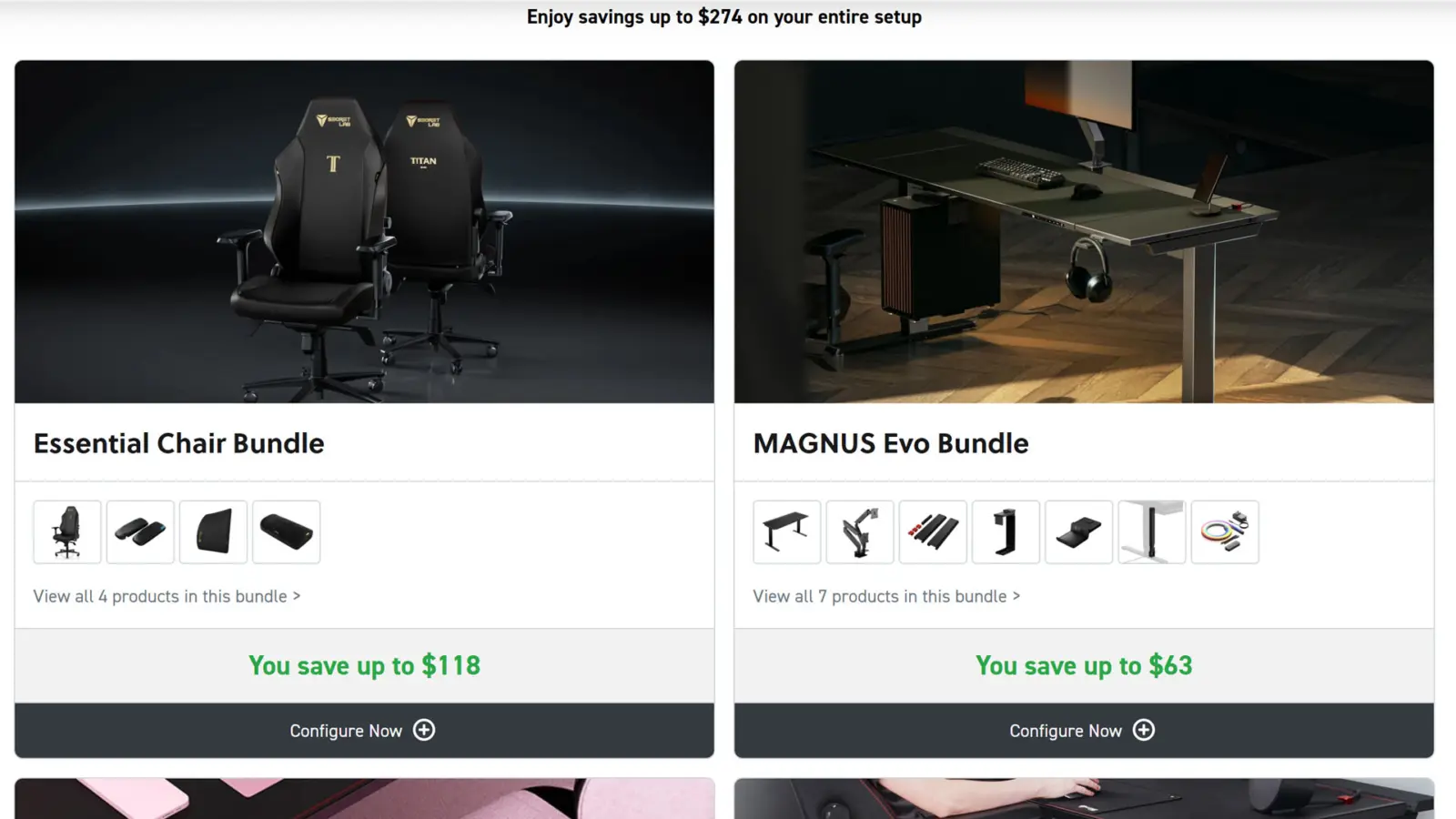 Secretlab Magnus Pro desk with monitor setup