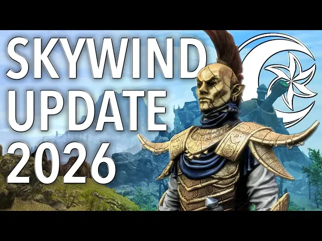 Skywind mod progress showing 99% 2D art completion and 28 of 30 level kits finished.