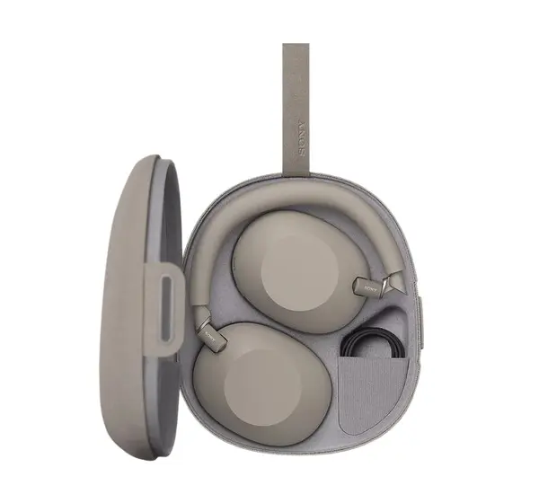 Sony WH-1000XM6 headphones in Sandstone color