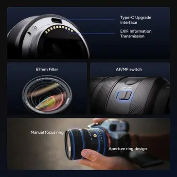 Thypoch Voyager 24-50mm f/2.8 lens side view