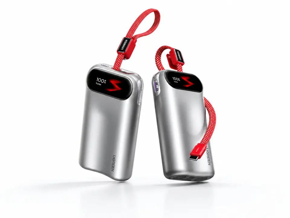 Ugreen PB610 power bank with built-in USB-C cable and smart display