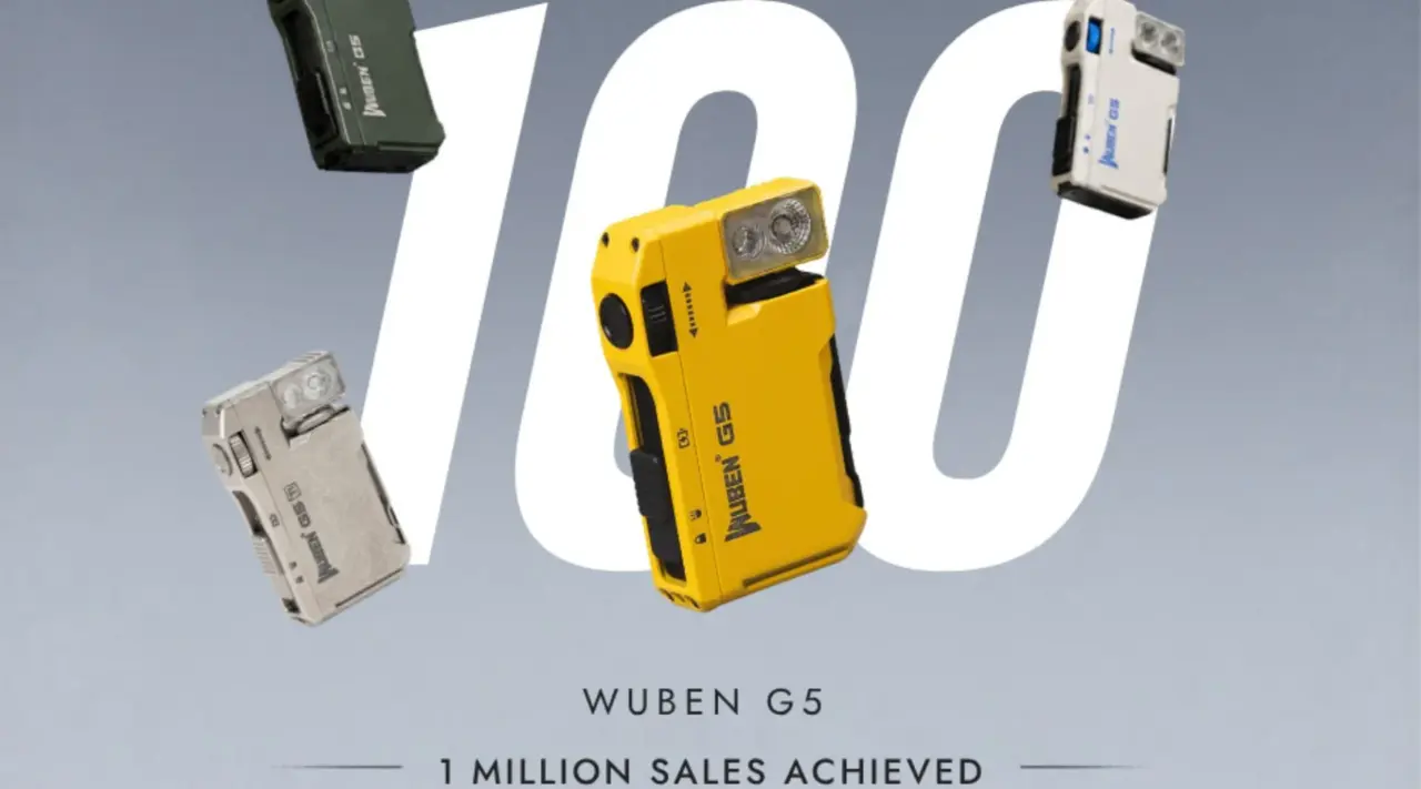 Wuben G5 Flashlight Gets Signal Yellow Color for 1M Sales Milestone