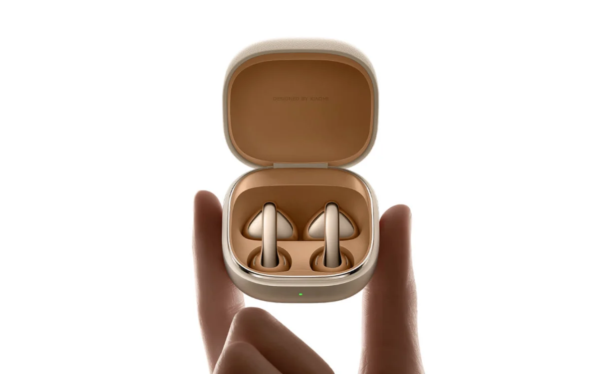 Xiaomi clip-on earbuds charging case with 38 hours total battery life