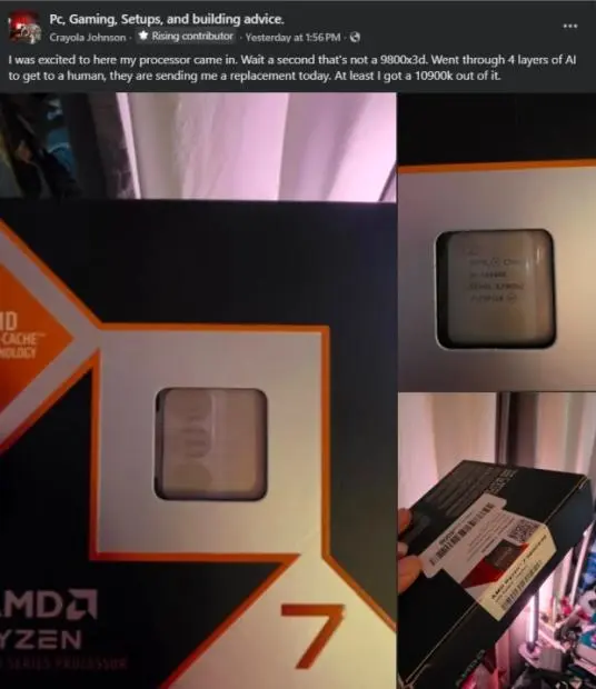 Sealed CPU box labeled for AMD processor