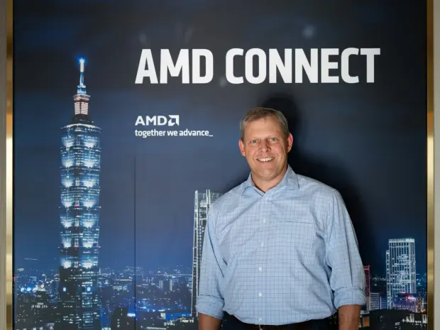 AMD DDR5 memory module on a motherboard
