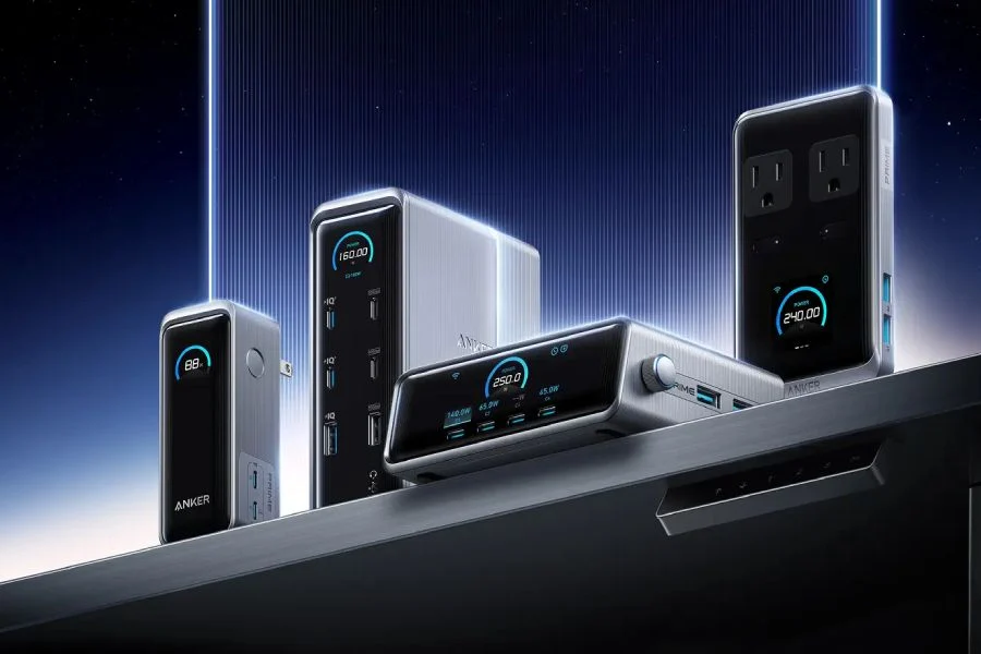 Anker power bank on a desk