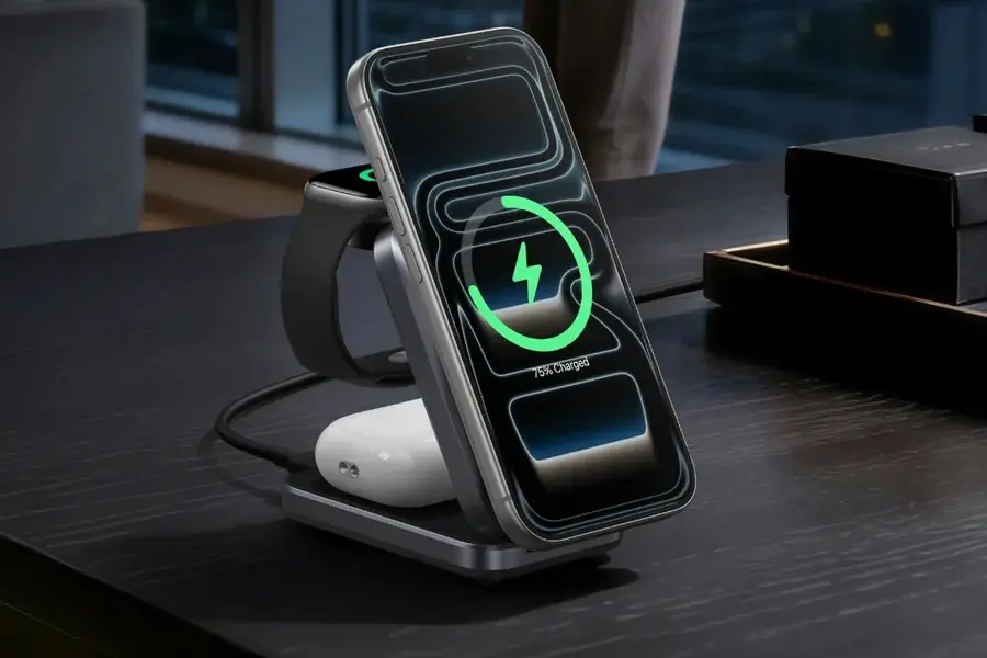 Anker Prime 3-in-1 Wireless Charging Station with cooling fan
