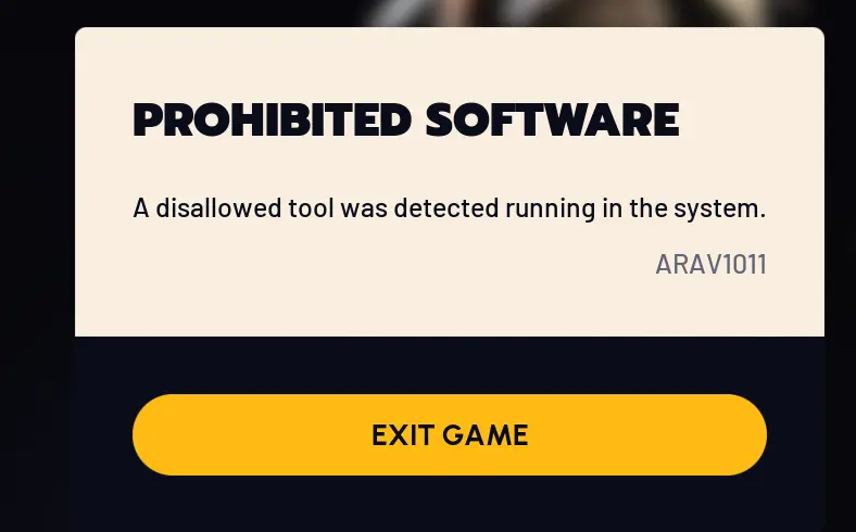 ARC Raiders gameplay screenshot showing Linux Proton compatibility error