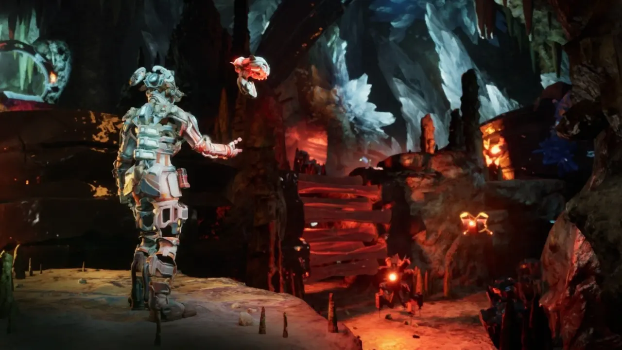 Neural Dawn game screenshot showing ray-traced lighting on mobile devices