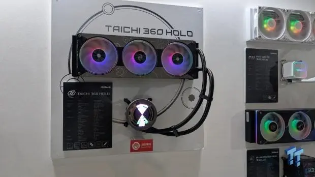 ASRock Taichi Aqua 360 LCD cooler with integrated display screen