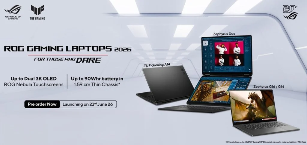 Asus ROG Zephyrus Duo laptop with dual screens