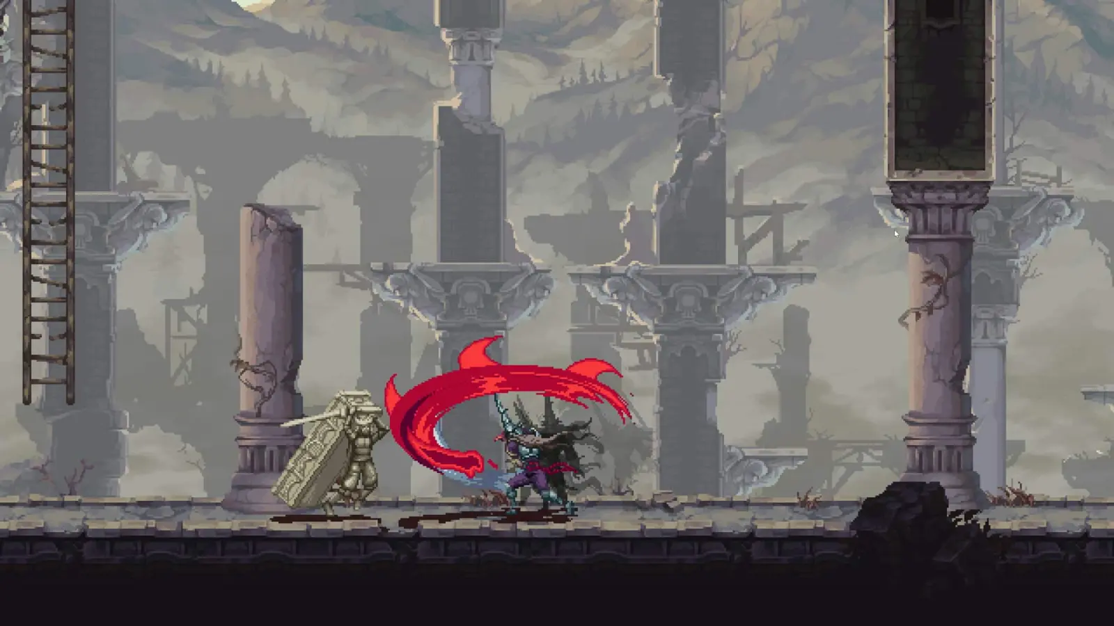 Blasphemous 2 patch 1.009 UI fix on Ultra Wide screen comparison