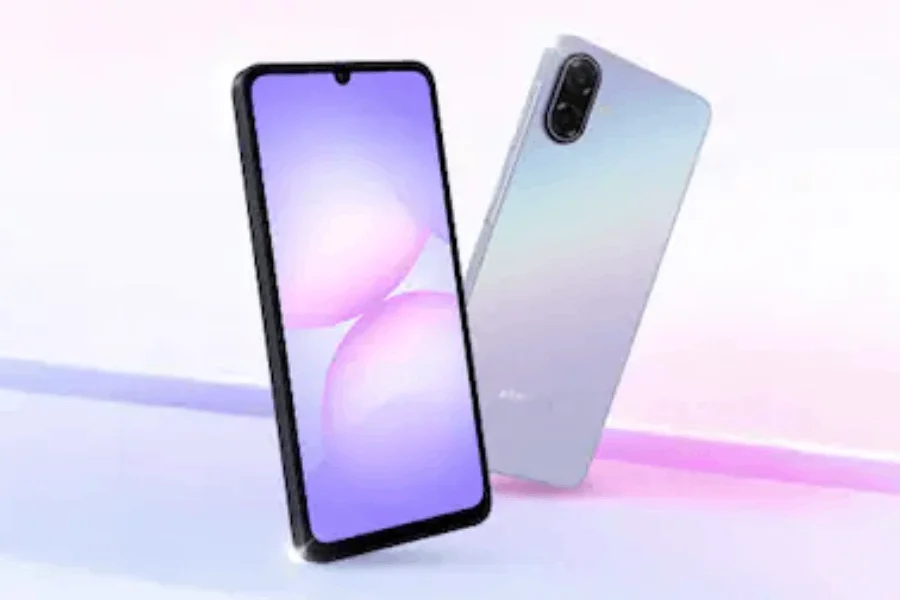 Budget smartphone with waterdrop notch design