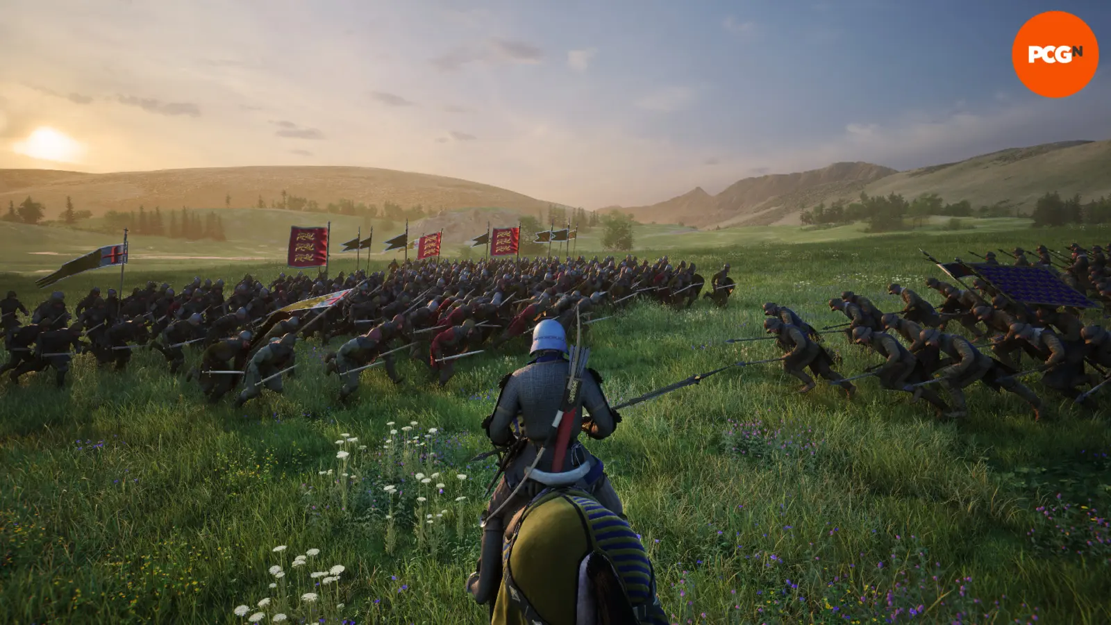Chronicles Medieval large-scale battle scene with hundreds of soldiers