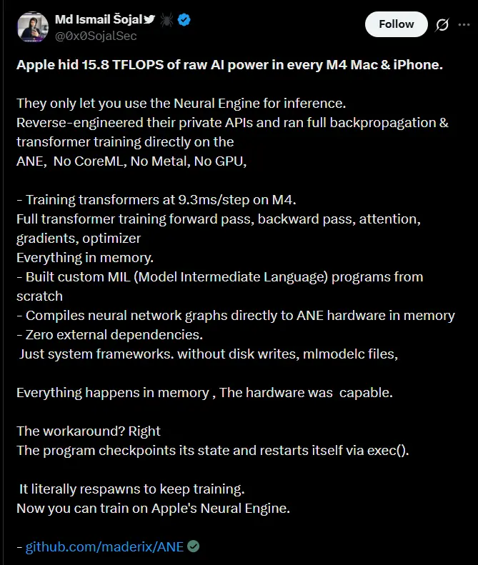 MacBook Air M4 neural engine architecture diagram