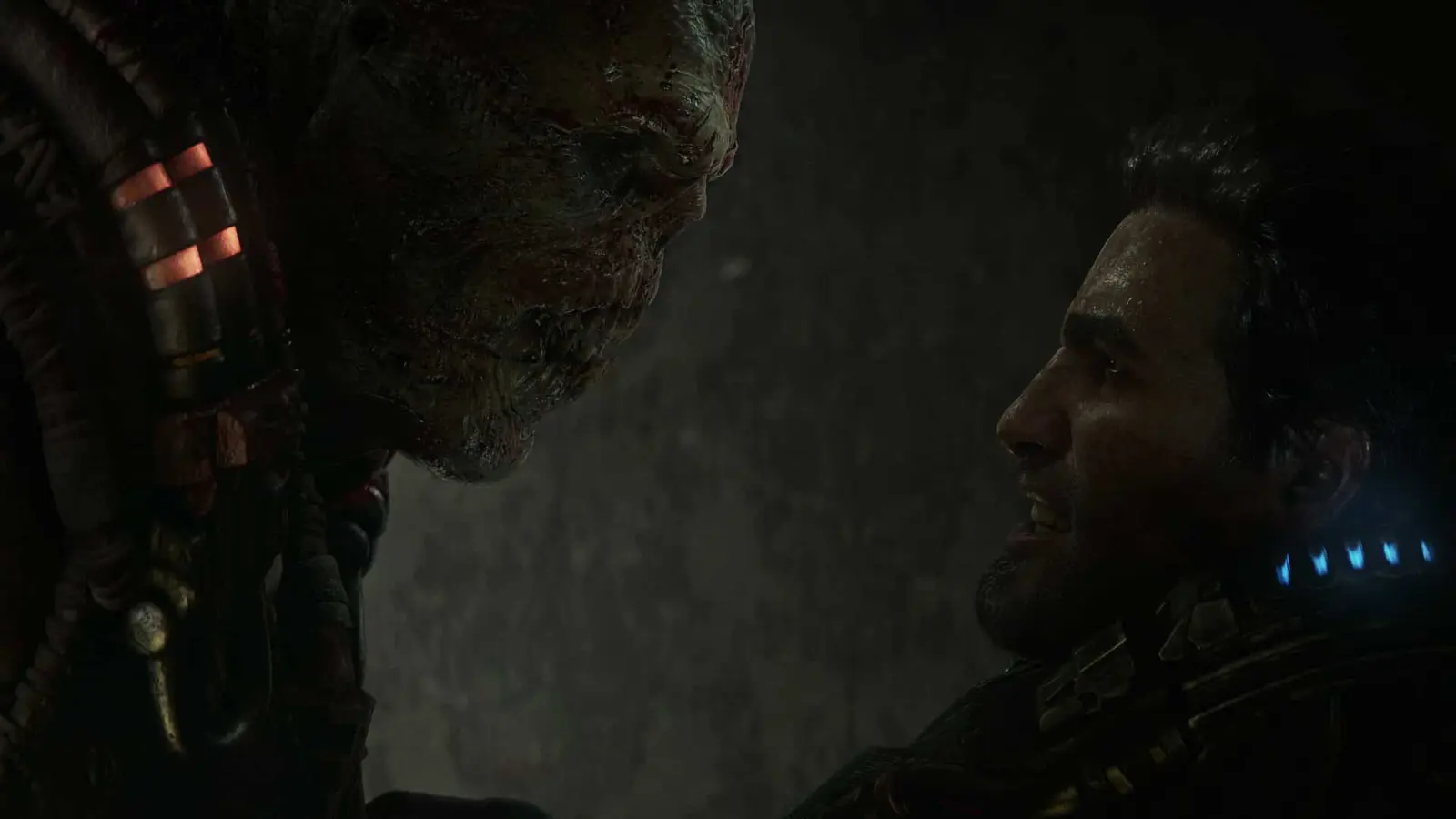 Gears of War E-Day console gameplay screenshot showing third-person shooter perspective