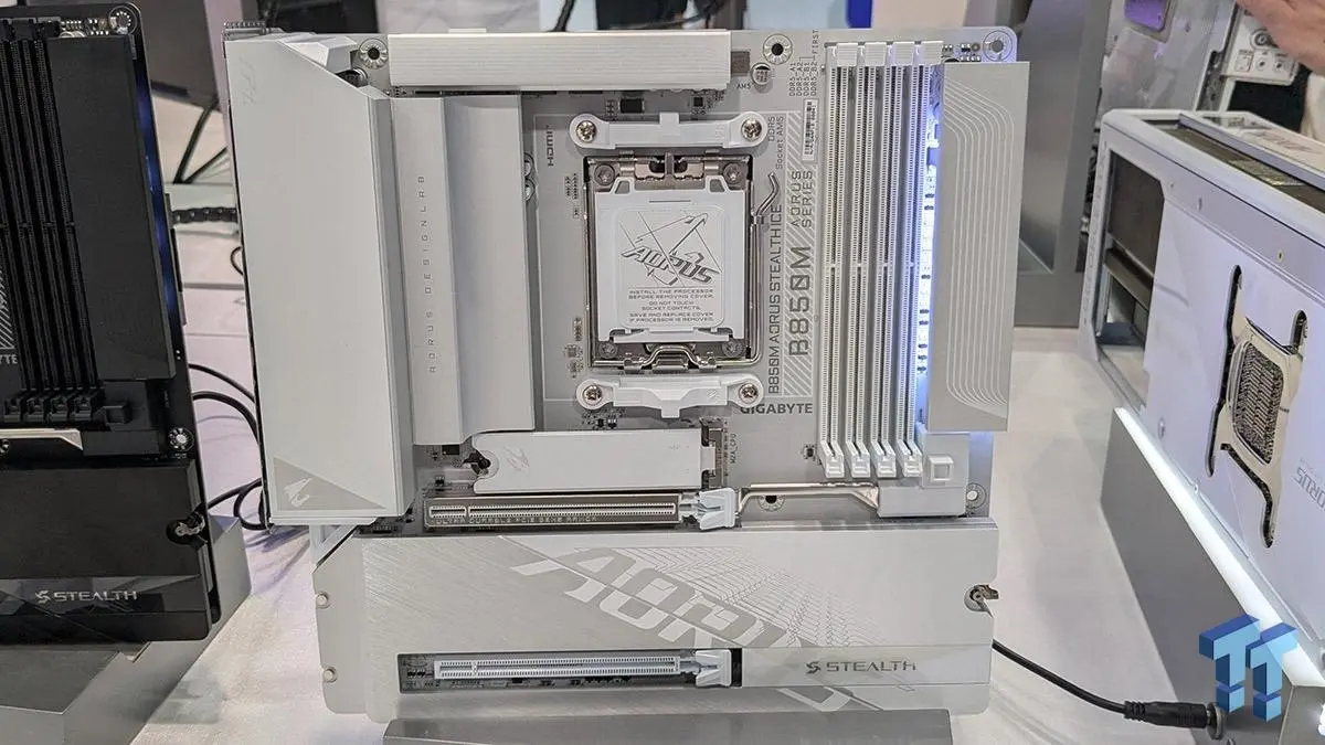 GIGABYTE B850M AORUS Stealth Motherboards Bring Backside Connectors to mATX