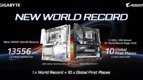 GIGABYTE Sets DDR5 World Record at 13556 MT/s at Computex 2026
