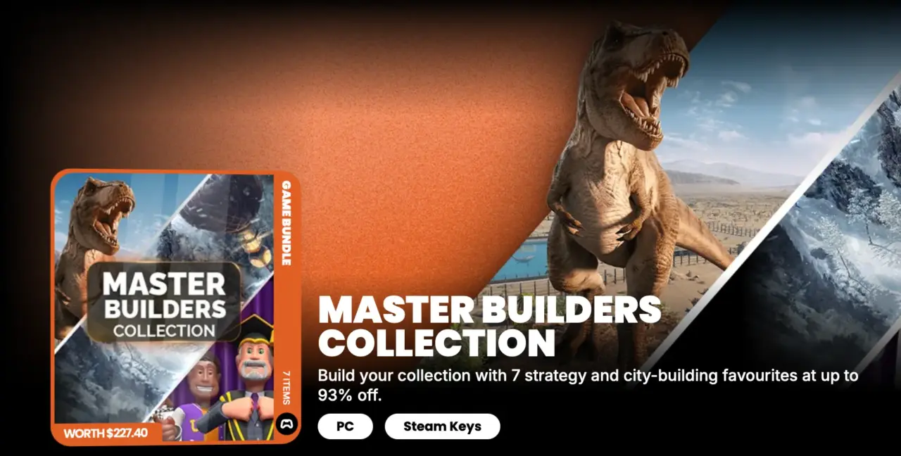 GreenManGaming Master Builders Bundle Offers 7 Steam Deck Verified Games