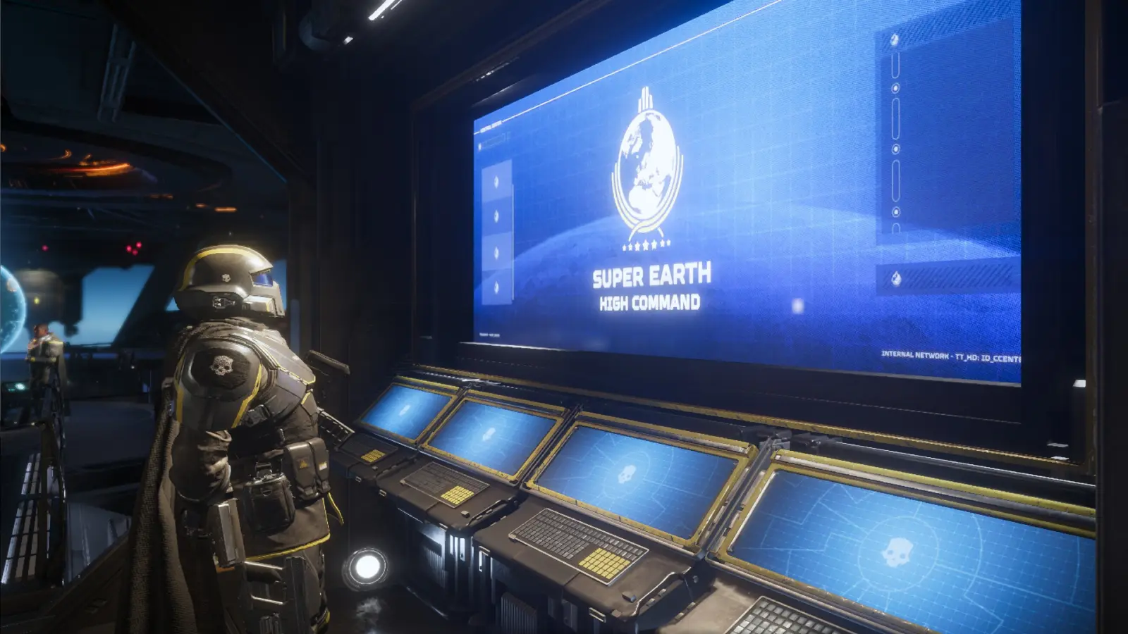 Helldivers 2 gameplay scene showing space battles and planetary combat
